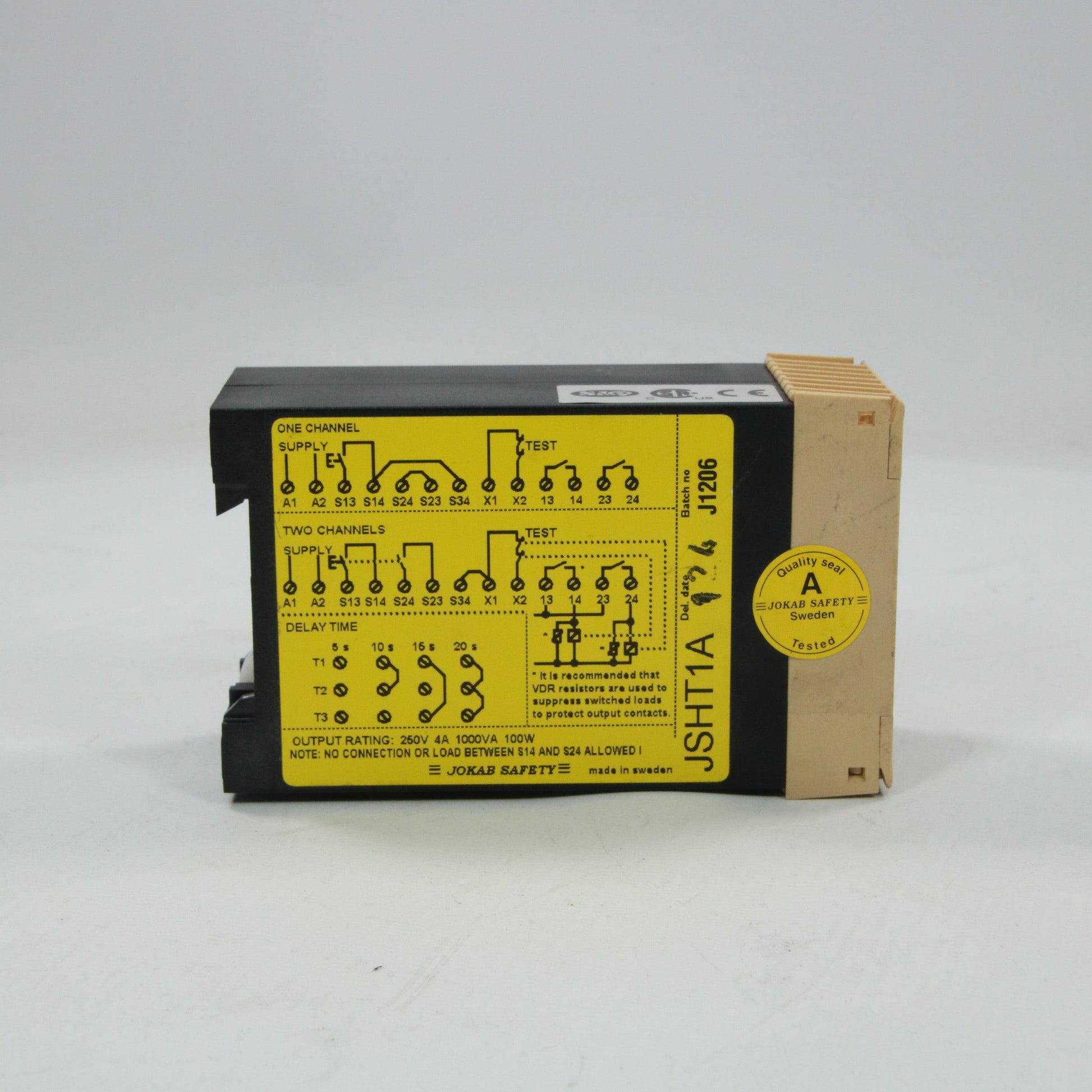 Jokab Safety JSHT1A 24VDC Relay-Safety relais-Used Industrial Parts