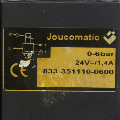 Joucomatic 833-351110-0600 Sentronic Proportional Pressure Control Valve-Proportional Pressure Control Valve-Used Industrial Parts