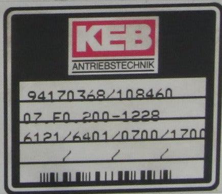 KEB Antriebestechnik Combivert 07.F0.200-1228 Frequency Converter-Frequency Converter-AC-05-05-Used Industrial Parts