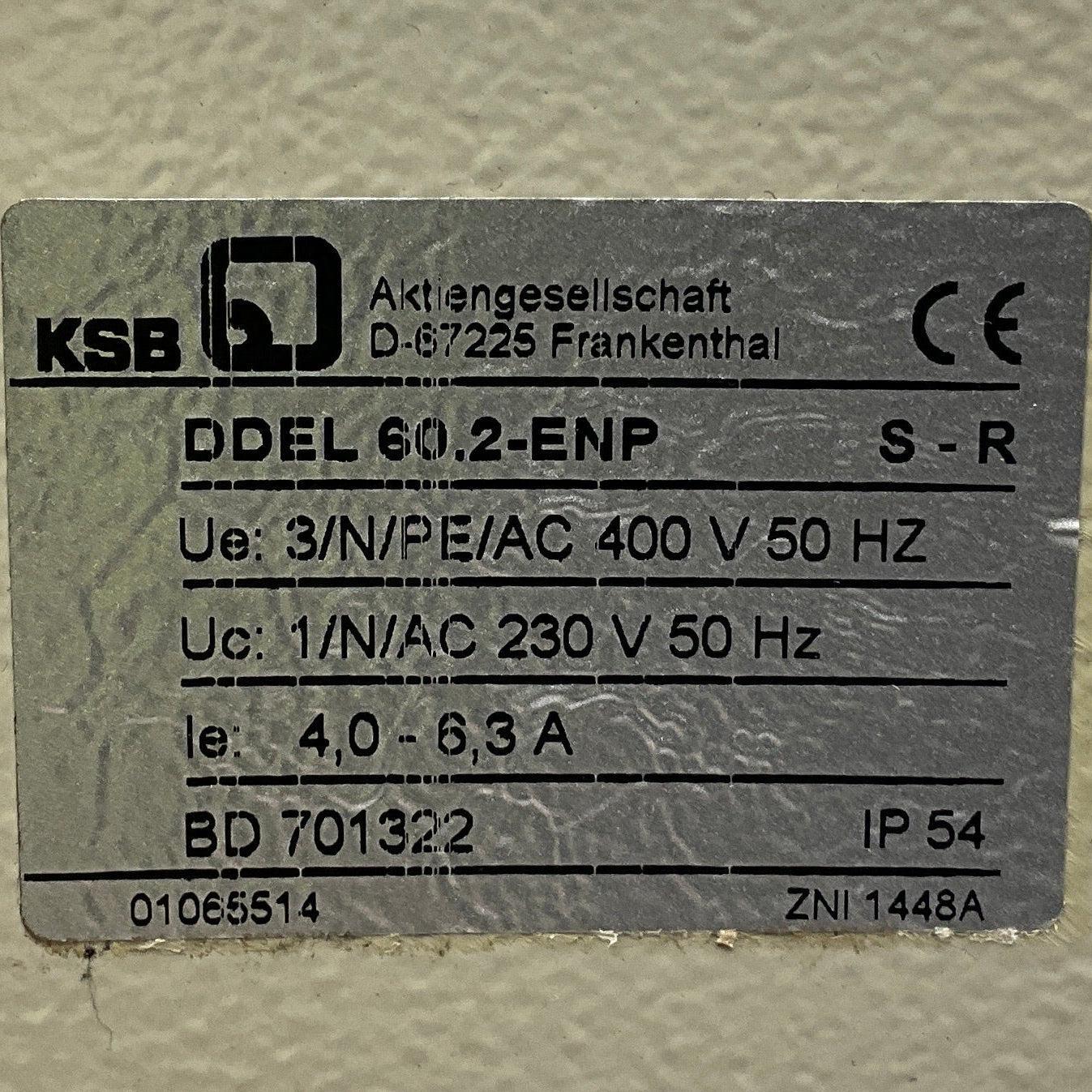 KSB DDEL 60.2-ENP Double Pump Controller-Double Pump Controller-Used Industrial Parts