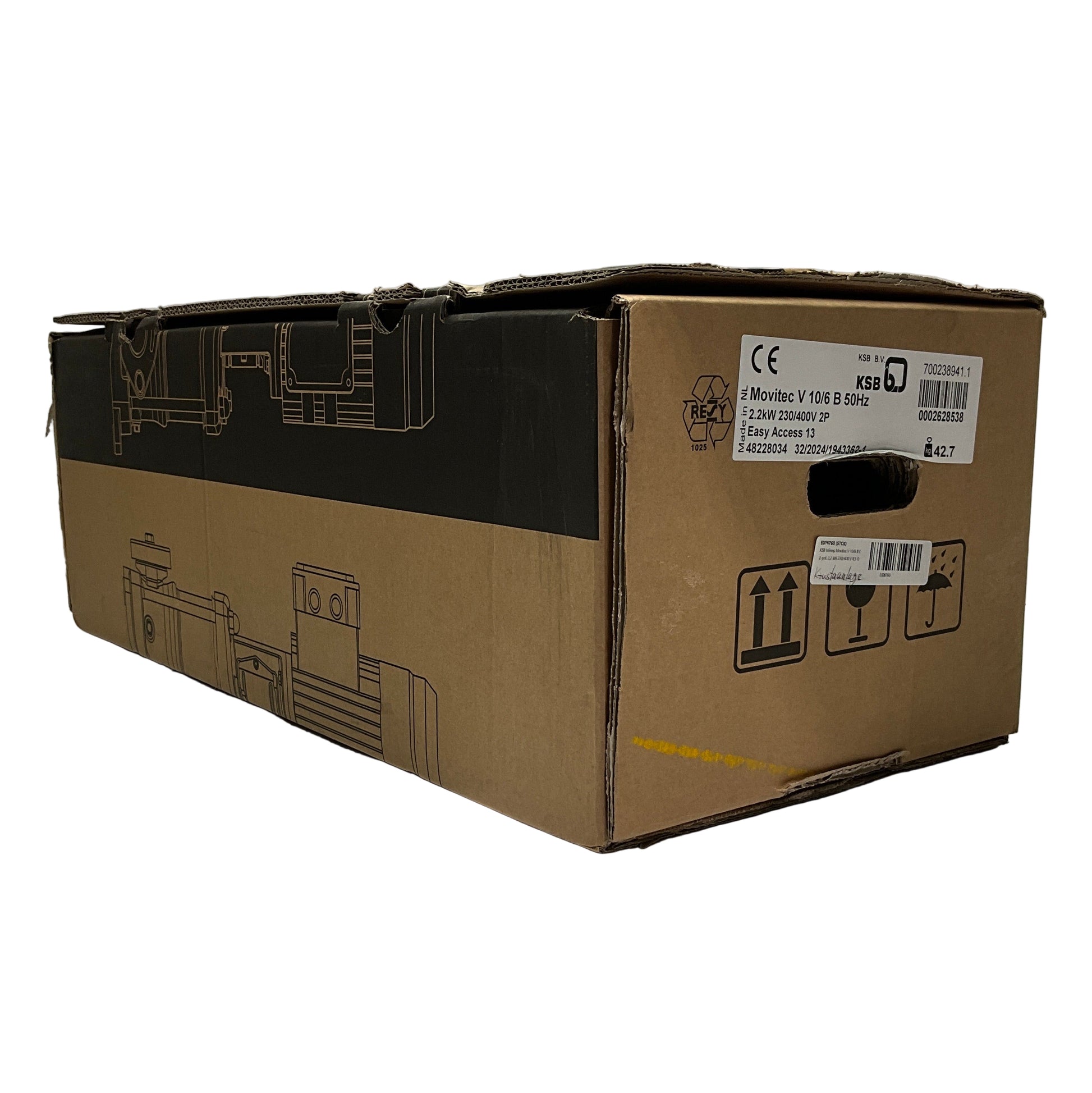 KSB Movitec V 10/6 B High-Pressure Inline Centrifugal Pump-Vertical Multistage Centrifugal Pump-Used Industrial Parts