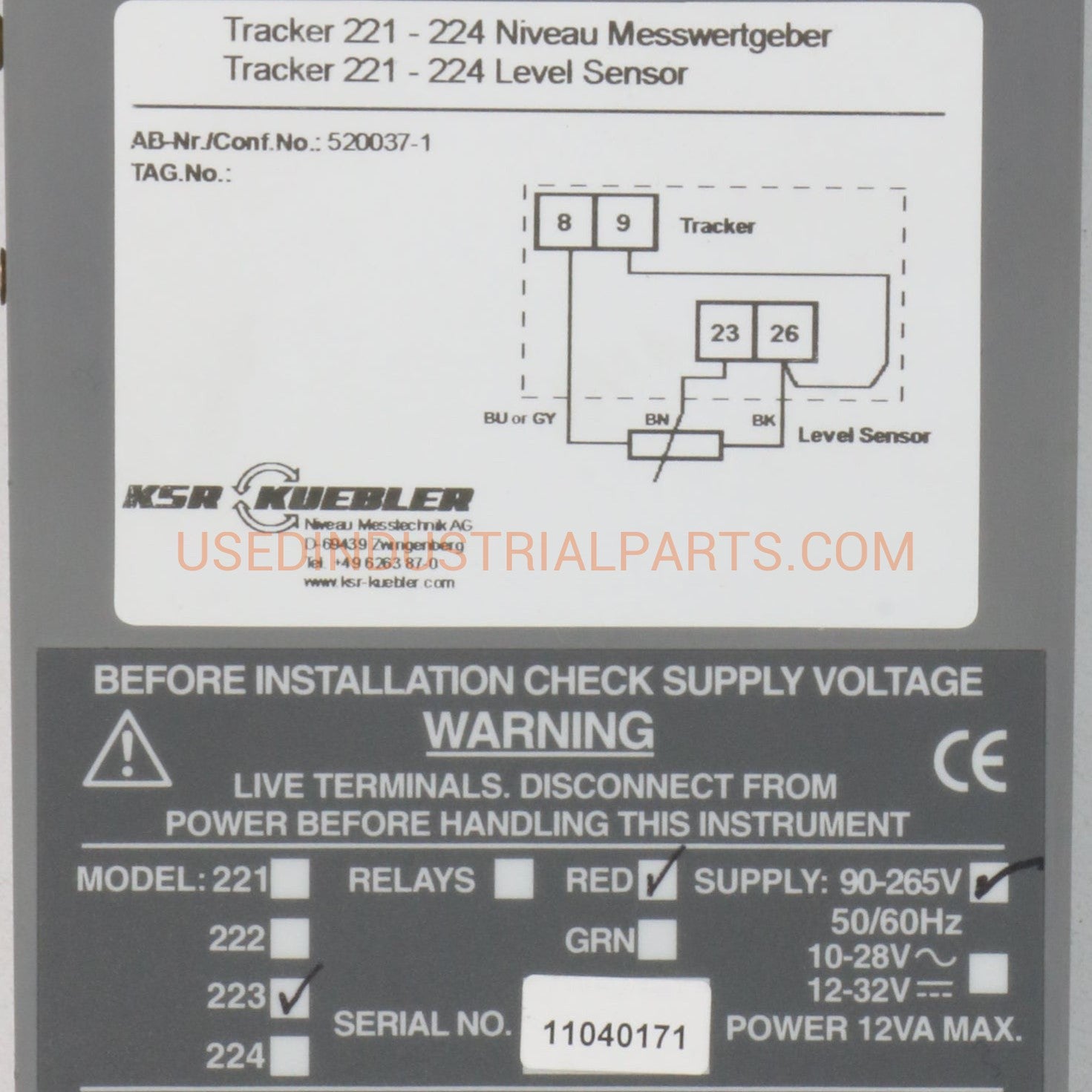 KSR Kuebler Tracker 223 Digital Display Unit-Digital Display Unit-AC-03-05-01-Used Industrial Parts