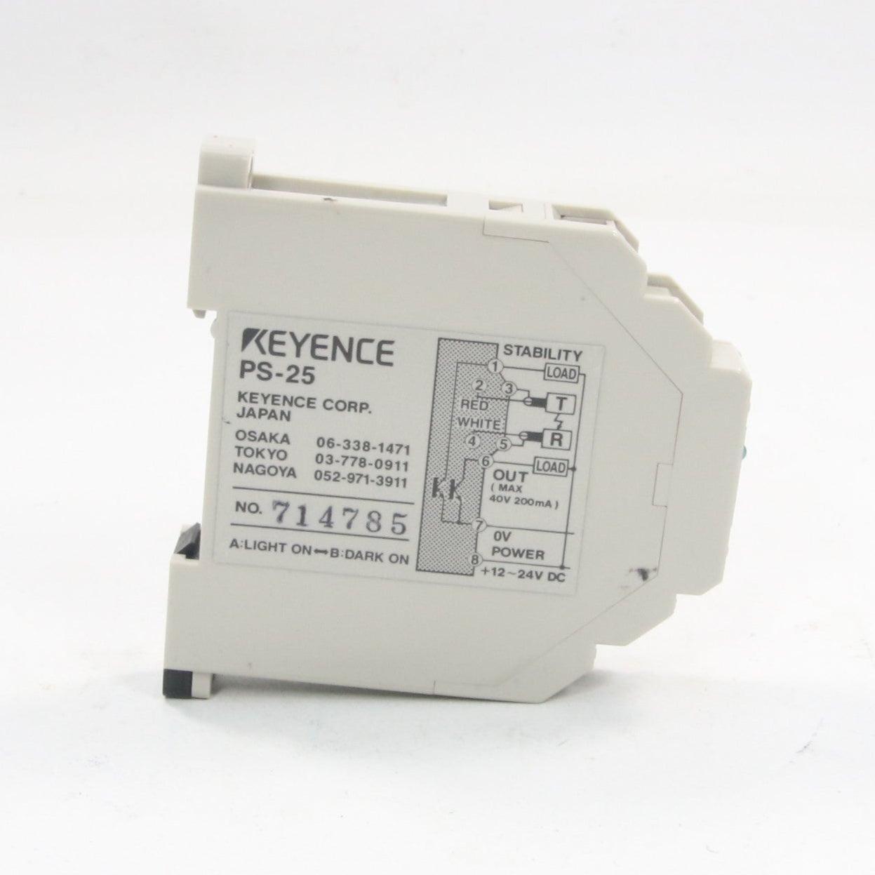 Keyence PS-25 Photoelectric Sensor Amplifier-Photoelectric Sensor Amplifier-Used Industrial Parts