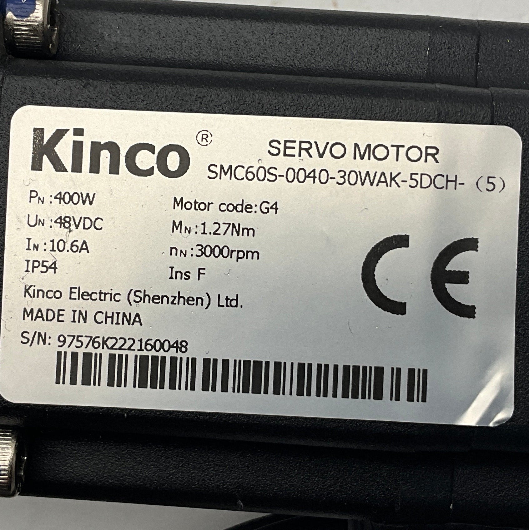 Kinco SMC60S-0040-30WAK-5DCH-(5) AC Servo Motor with Planetary Gearbox-Servo Motor with Planetary Gearbox-Used Industrial Parts