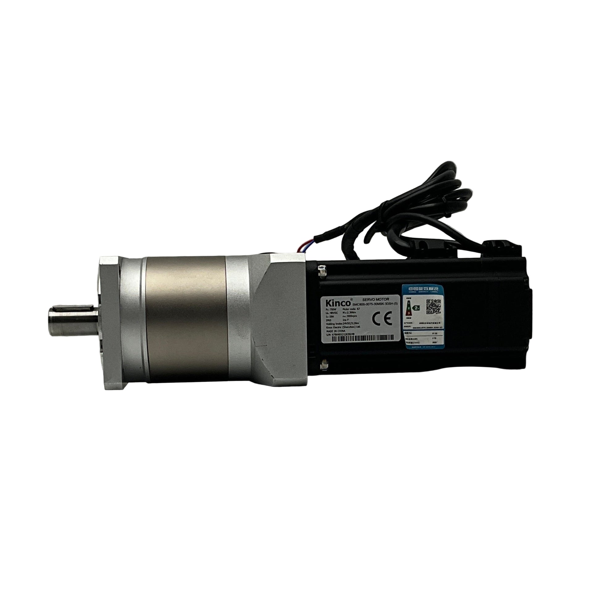 Kinco SMC80S-0075-30MBK-3DSH-(5) AC Servo Motor with Planetary Gear-Servo Motor with Planetary Gearbox-Used Industrial Parts