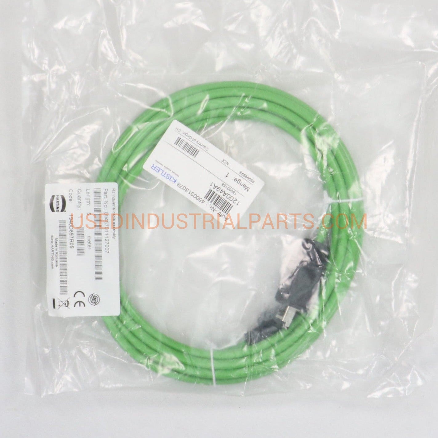 Kistler 1200A49A1 Crossed Communication Cable-Ethernet Cable-AE-04-06-02-Used Industrial Parts