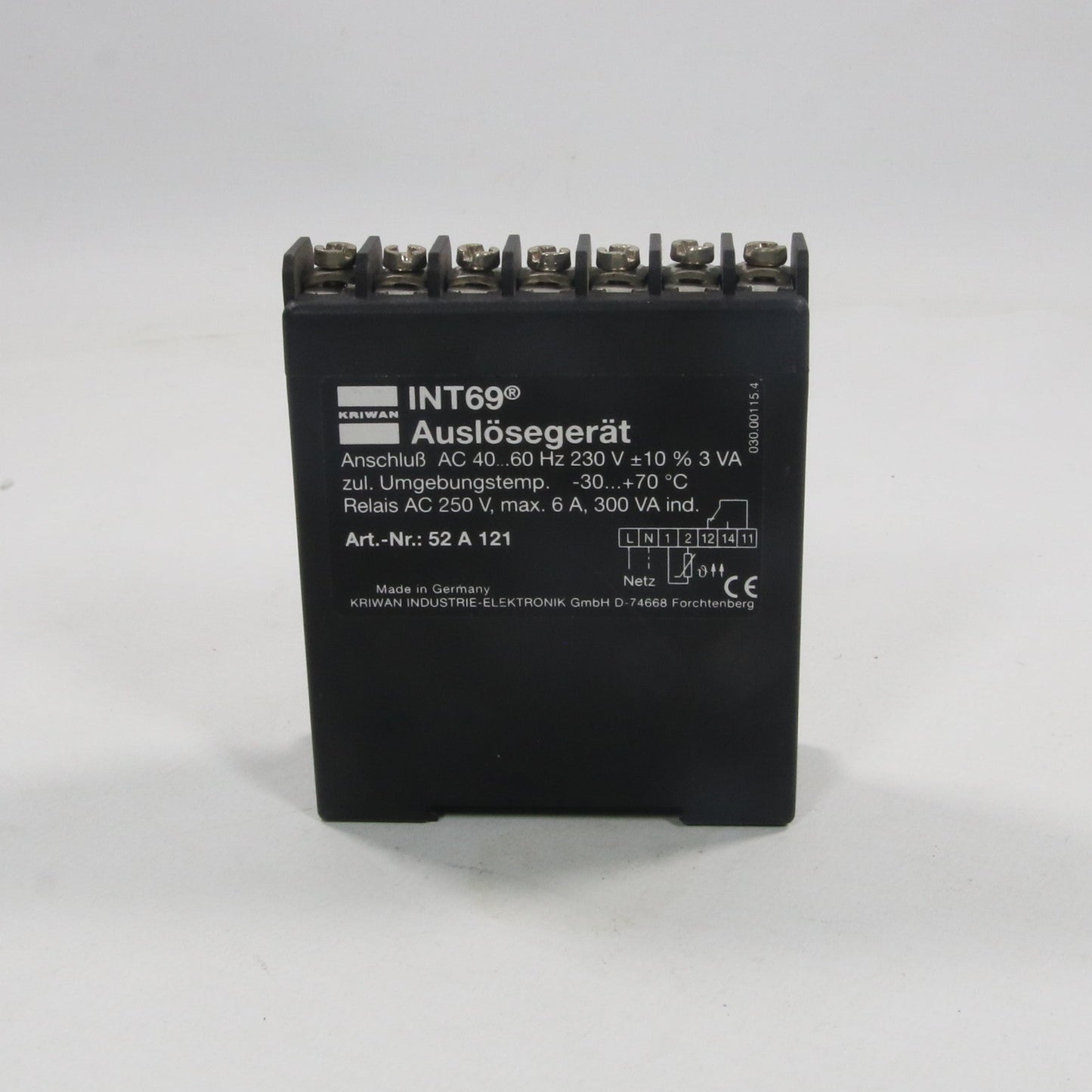 Kriwan INT69 Motor Protector-Motor Protector-Used Industrial Parts