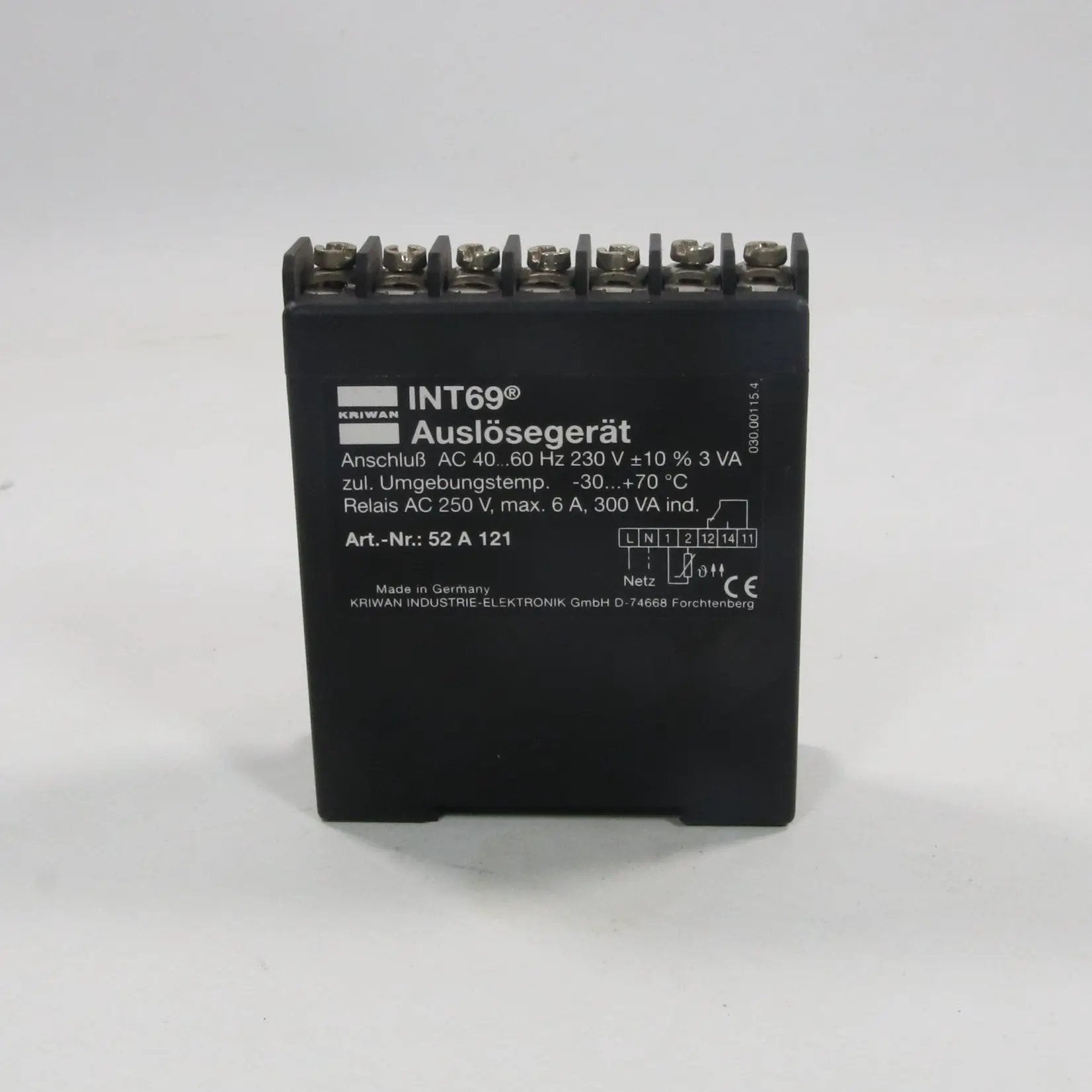 Kriwan INT69 Motor Protector-Motor Protector-Used Industrial Parts