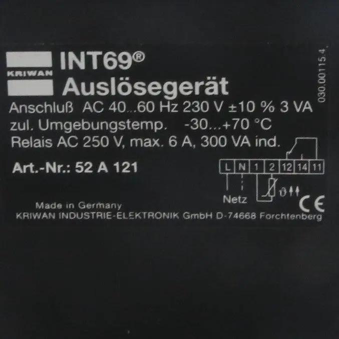 Kriwan INT69 Motor Protector-Motor Protector-Used Industrial Parts