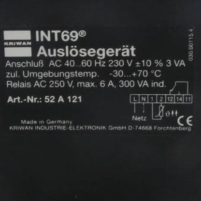 Kriwan INT69 Motor Protector-Motor Protector-Used Industrial Parts