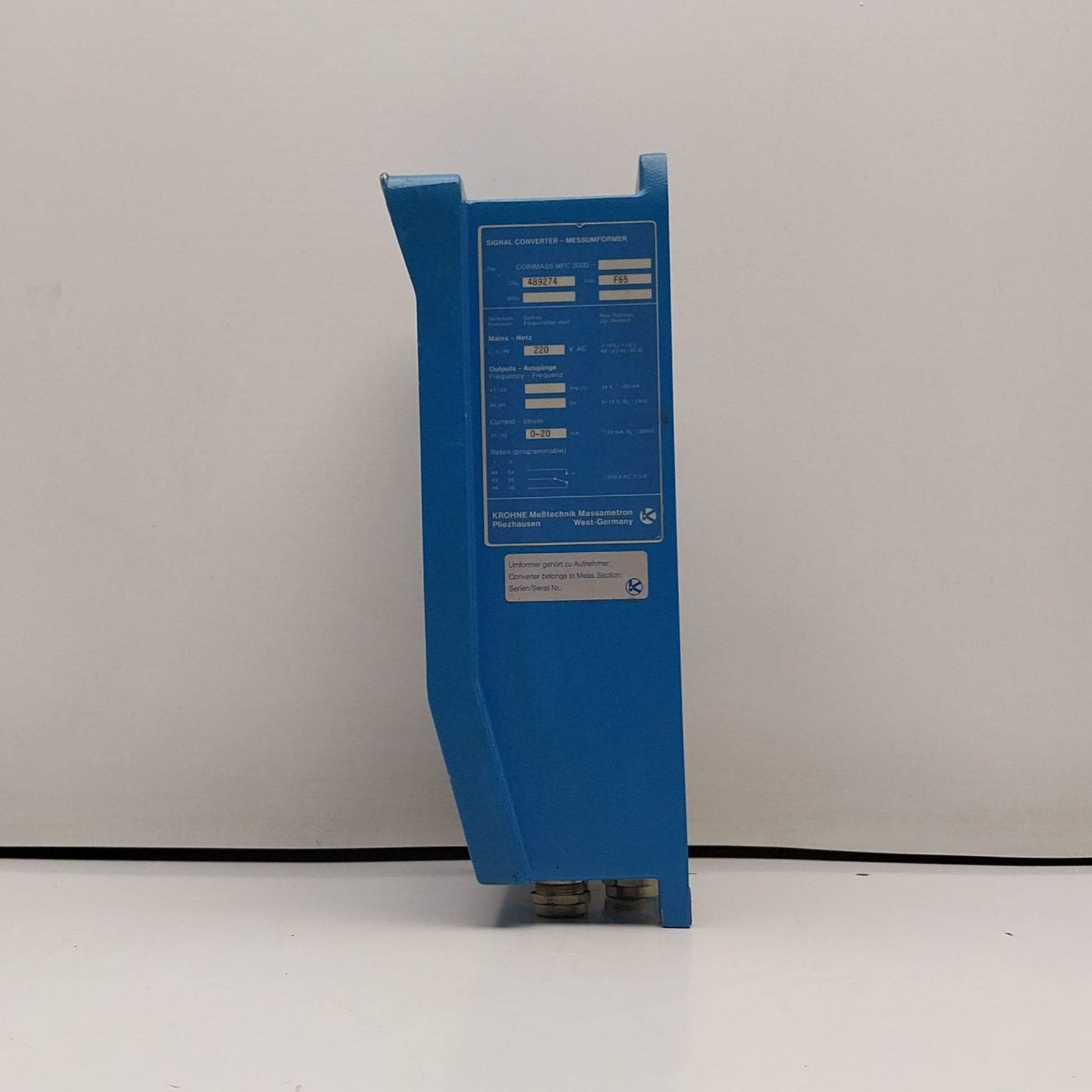Krohne Corimass MFC 2000 Mass Flow Signal Converter-Mass Flow Signal Converter-Used Industrial Parts