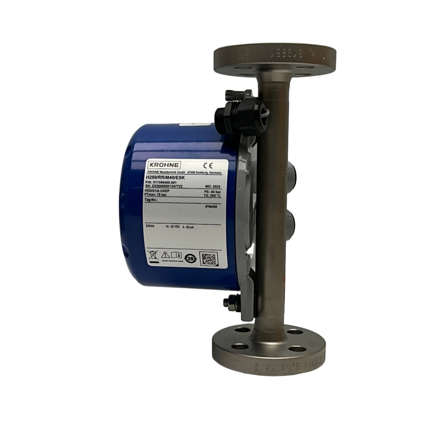 Krohne H250H/RR/M40/ESK Variable Area Flowmeter-Variable Area Flowmeter-Used Industrial Parts
