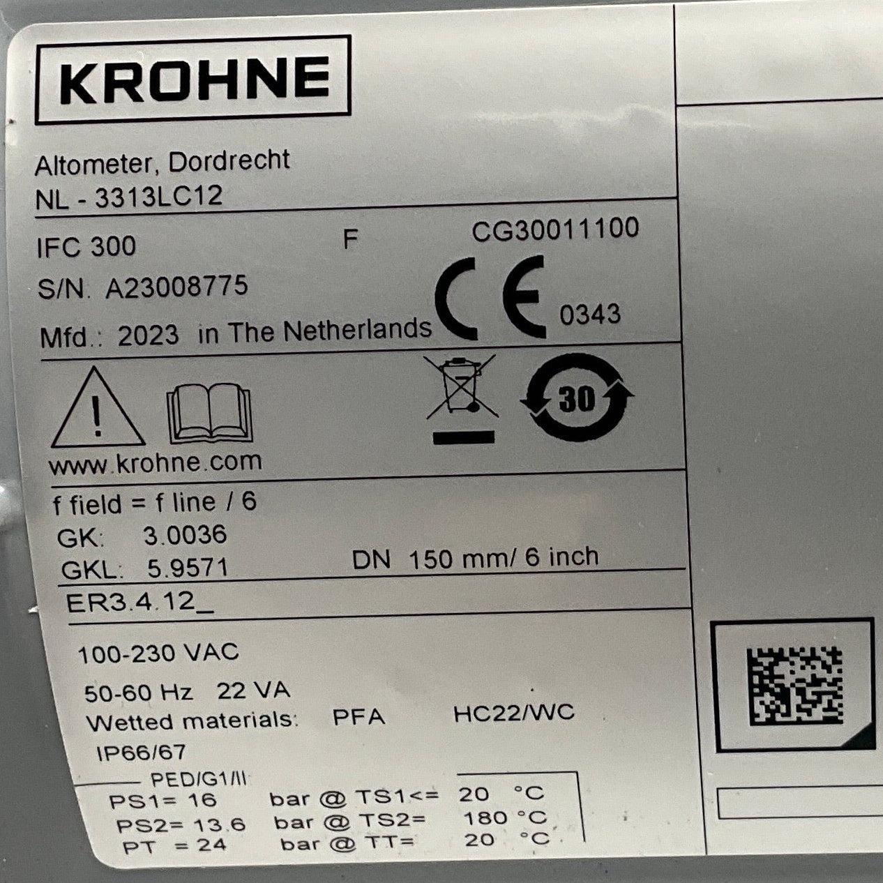 Krohne IFC 300 F Electromagnetic Flow Signal Converter-Electromagnetic Flow Signal Converter-Used Industrial Parts