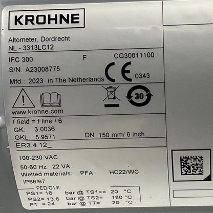 Krohne IFC 300 F Electromagnetic Flow Signal Converter-Electromagnetic Flow Signal Converter-Used Industrial Parts