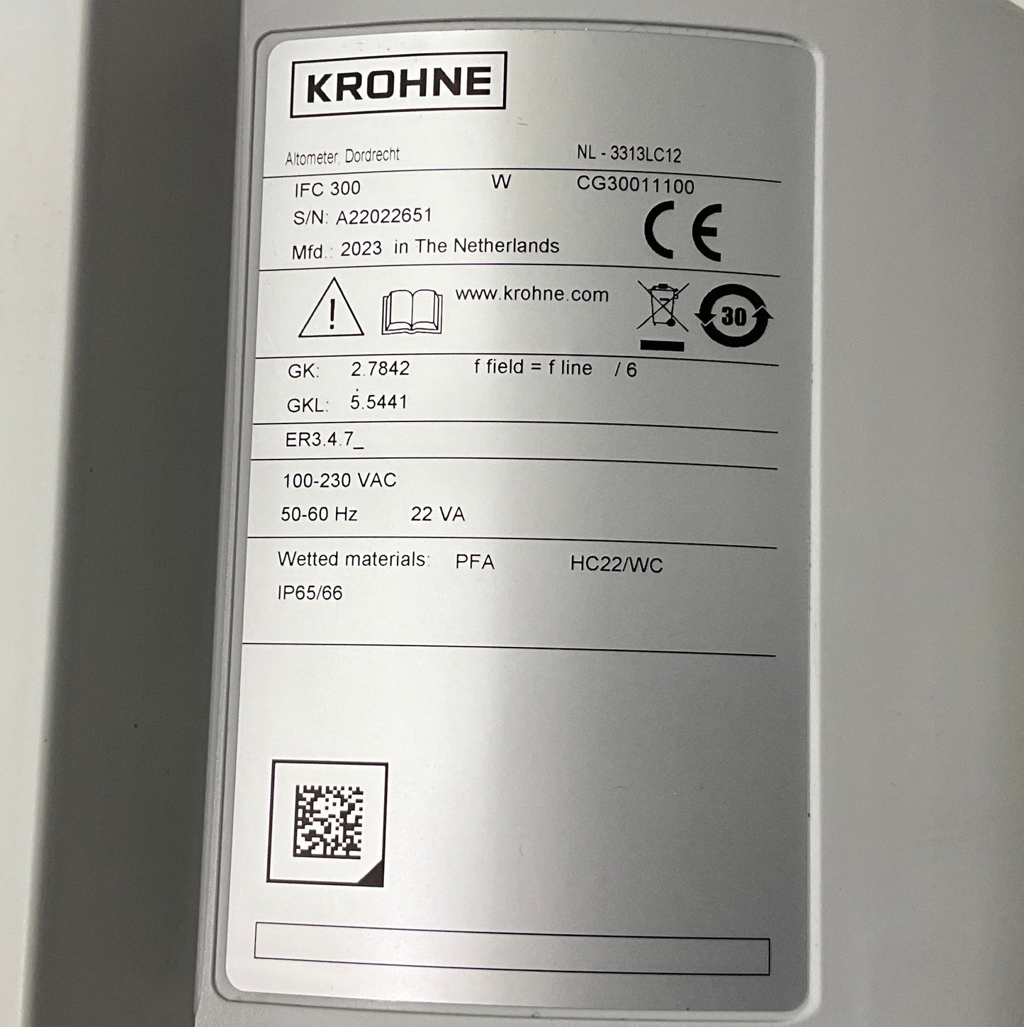 Krohne IFC 300 W Electromagnetic Flow Signal Converter-Signal Converter-Used Industrial Parts