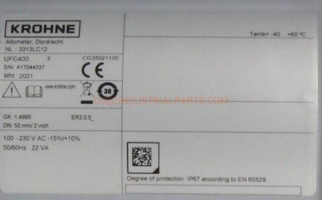 Krohne UFC 400 Ultrasonic Signal Converter-Ultrasonic Signal Converter-DB-03-03-Used Industrial Parts