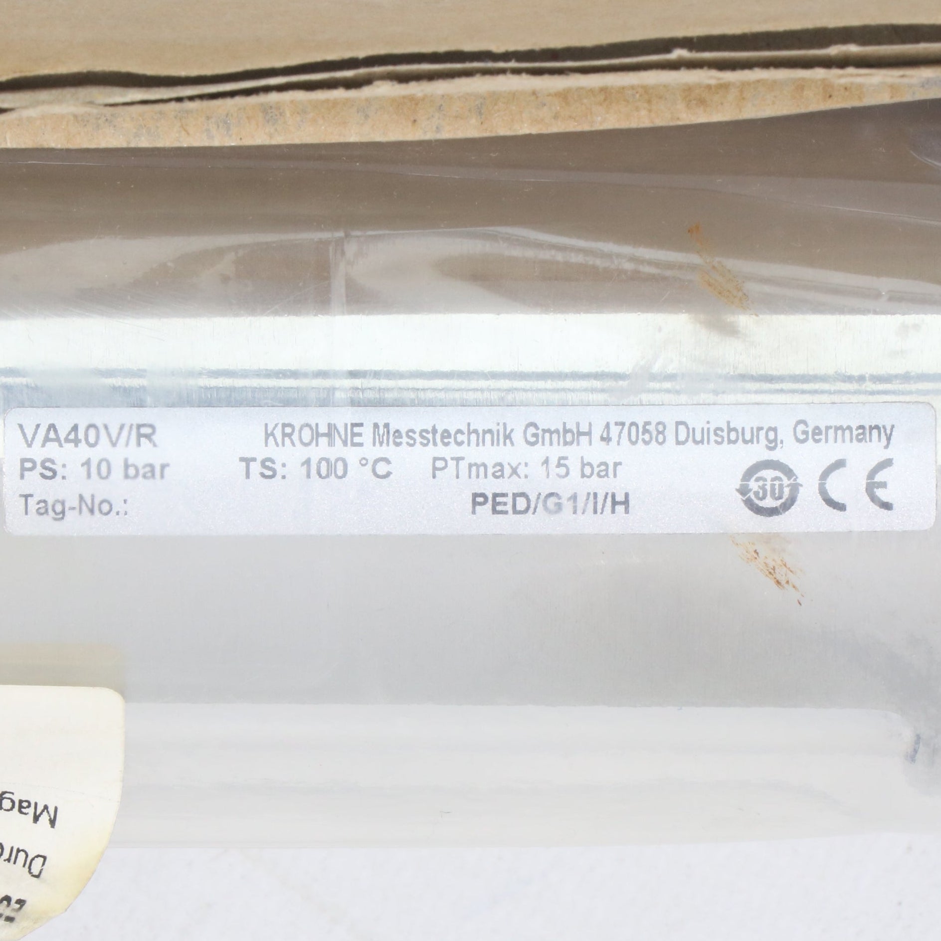 Krohne VA40V/R Variable Area Flow Flowmeter-Variable Area Flowmeter-Used Industrial Parts