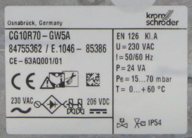 Krom Schroder CG10R70-GW5A Gas Valve-Gas Valve-BC-03-07-Used Industrial Parts