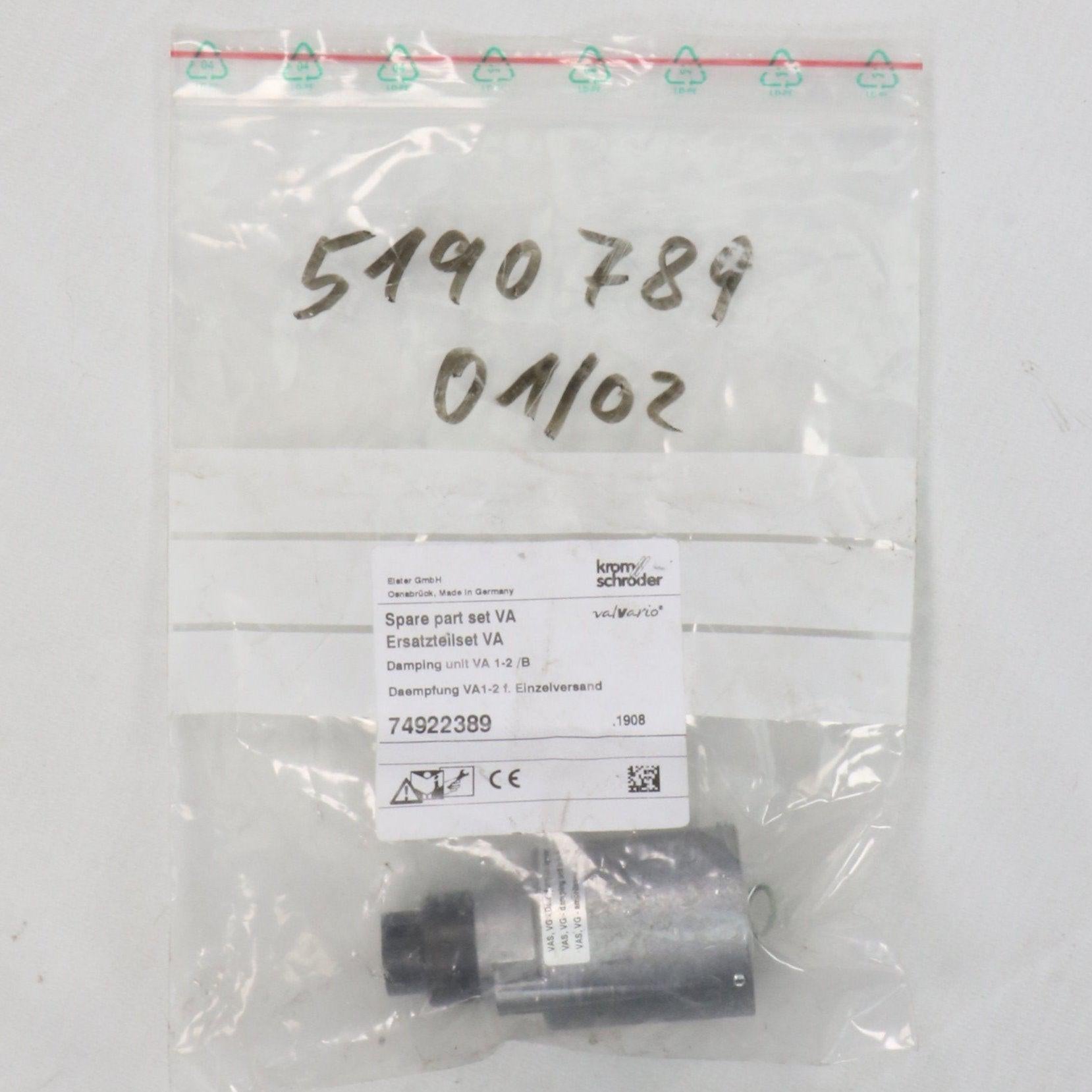 Krom Schroder VA 1 2 B Damping Unit-Damping Unit-Used Industrial Parts