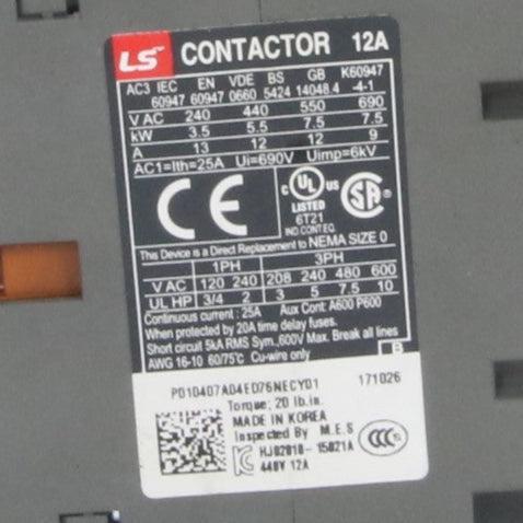 LS Electric MC-12b Magnetic Contactor-Magnetic Contactor-Used Industrial Parts