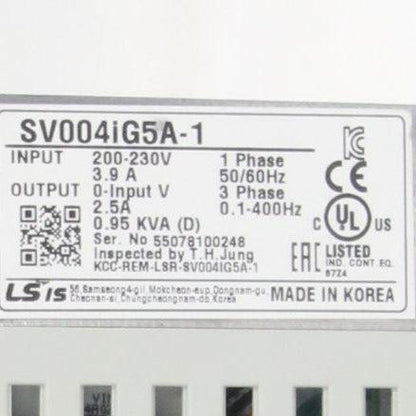 LS Electric SV004iG5A-1 AC Variable Frequency Drive-AC Variable Frequency Drive-Used Industrial Parts