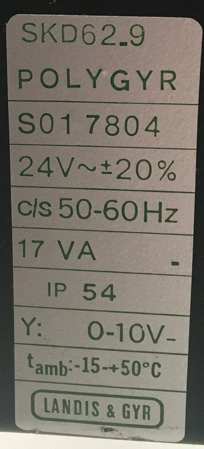 Landis & Gyr SKD62 Electrohydraulic Actuator-Electrohydraulic Actuator-CA-02-03-Used Industrial Parts