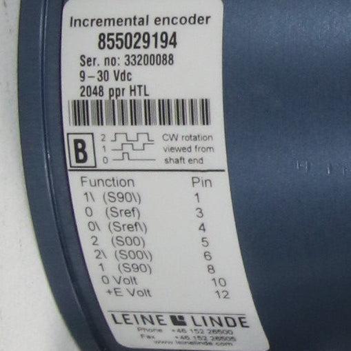 Leine & Linde 855029194 Heavy Duty Incremental Rotary Encoder-Heavy Duty Incremental Rotary Encoder-Used Industrial Parts