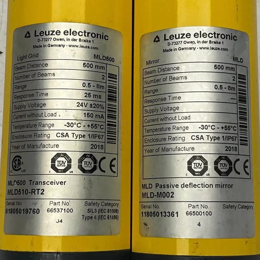 Leuze Electronic MLD510-RT2 Multiple Light Beam Safety Device Set-Multiple Light Beam Safety Device Set-Used Industrial Parts