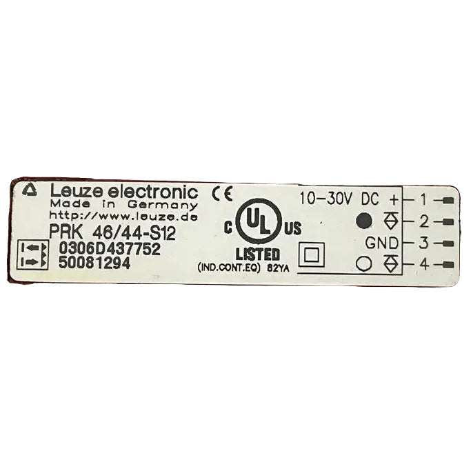 Leuze Electronic PRK 46/44-S12 Polarised Reflector Photocell-Used Industrial Parts