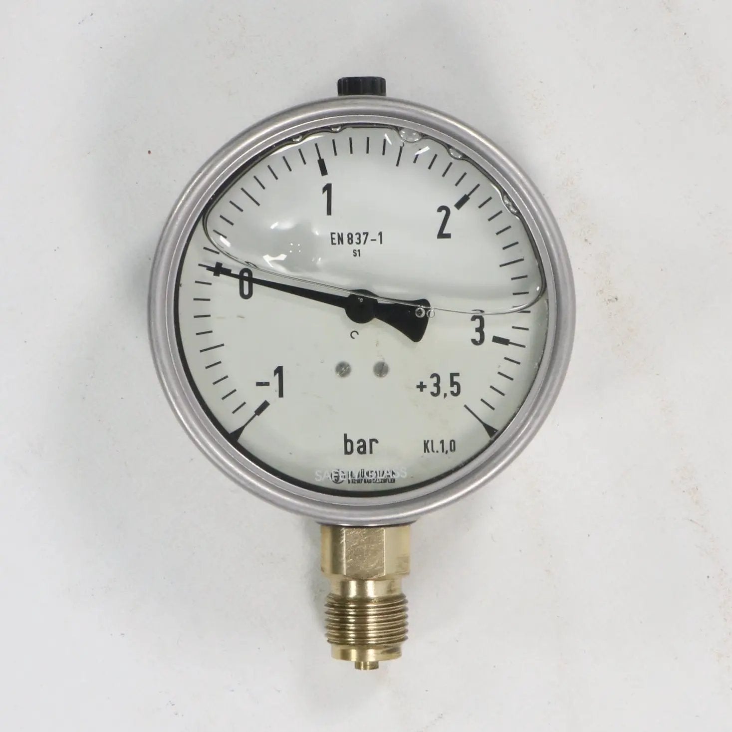 M. Junemann NG100 Manometer -1 to +3.5 bar-Manometer-Used Industrial Parts
