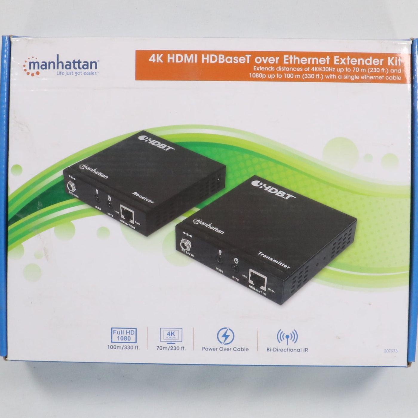Manhattan 4K HDMI HDBaseT over Ethernet Extender Kit-HDMI over Ethernet Extender Kit-Used Industrial Parts