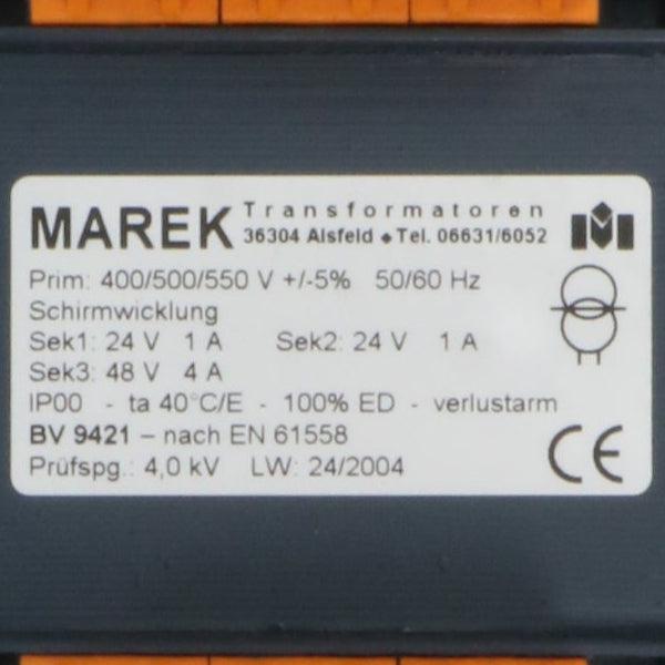 Marek Transformatoren BV 9421 Transformer-Transformer-CA-04-03-03-Used Industrial Parts