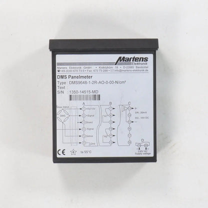 Martens Elektronik DMS9648-1-2R-AO-0-00-N/cm2 Signal Panel Meter-Signal Panel Meter-Used Industrial Parts