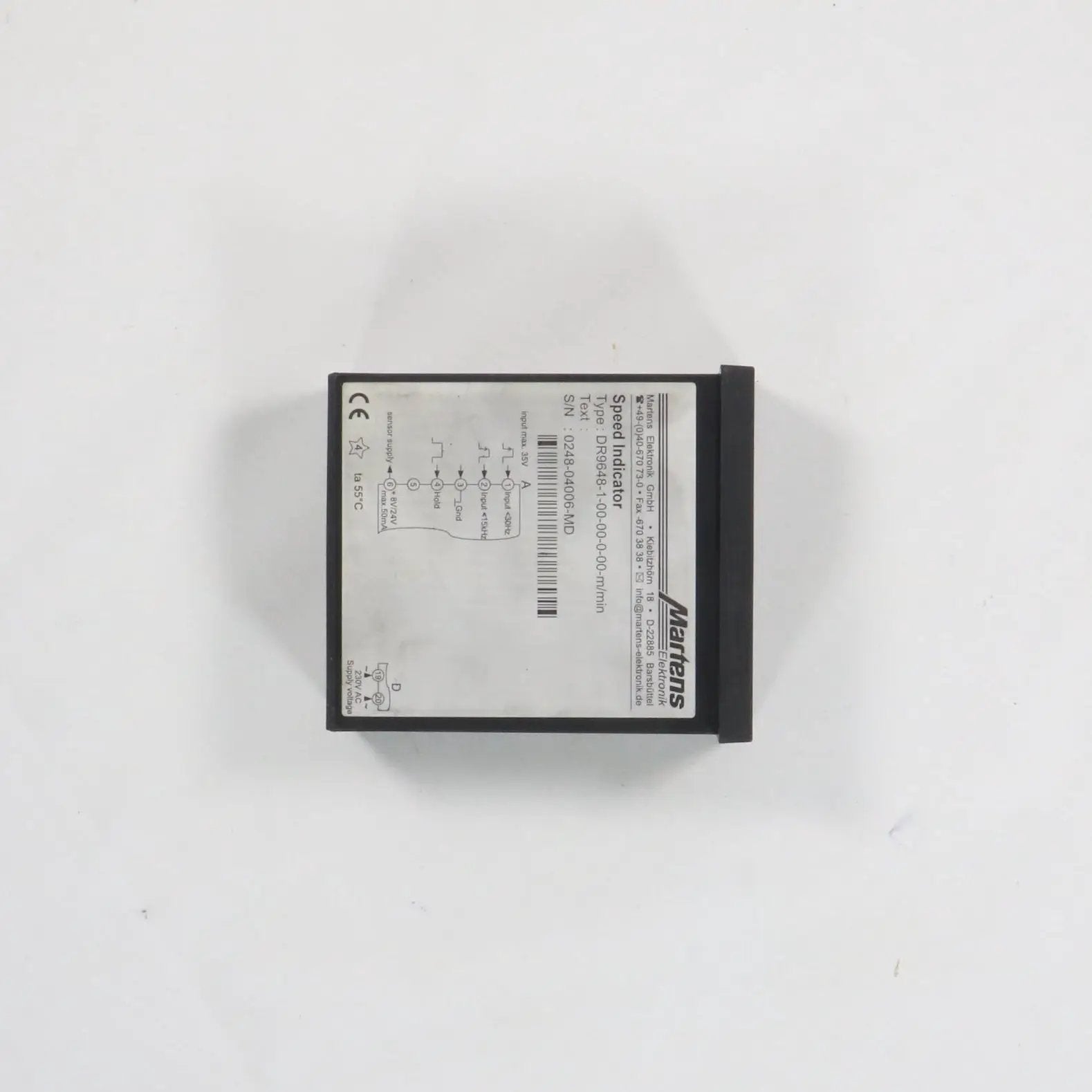 Martens Elektronik DR9648-1-00-00-0-00-m/min Digital Speed Indicator-Digital Speed Indicator-Used Industrial Parts