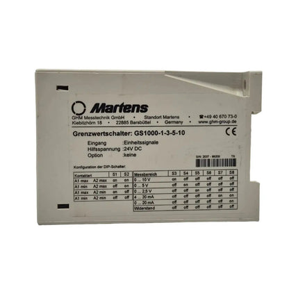 Martens Elektronik GS1000-1-3-5-10 Universal Limit Switch-Universal Limit Switch-Used Industrial Parts