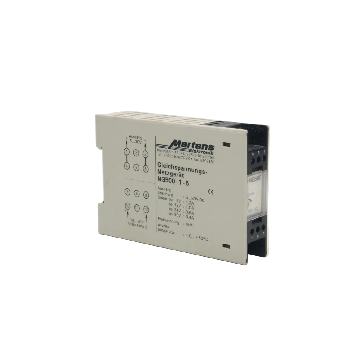 Martens Elektronik Gleichspannung-Netzgerät NG500-1-5-DC Power Supply / Transmitter Power Supply Module-AA-06-05-6152423574539-Used Industrial Parts