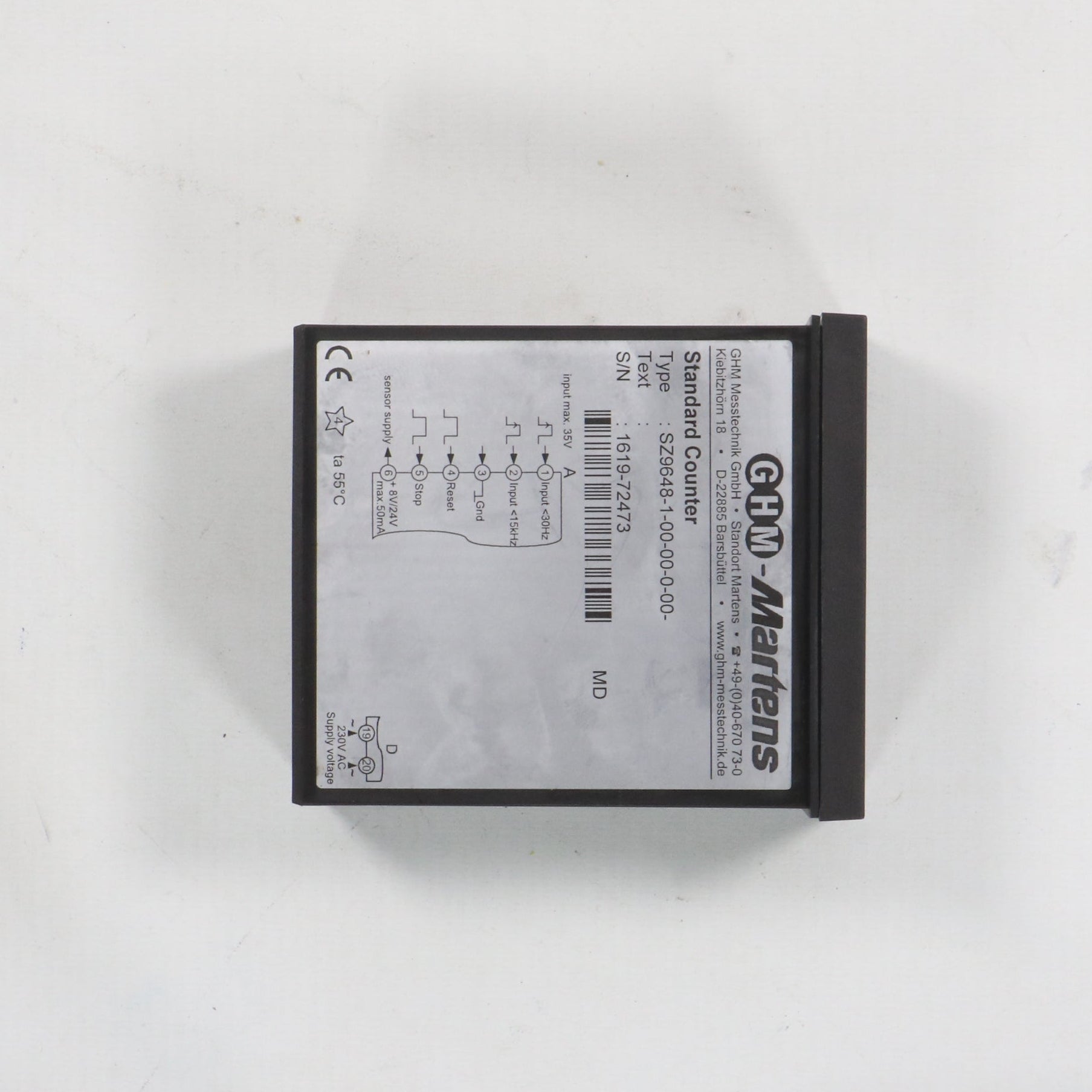 Martens Elektronik SZ9648-1-00-00-0-00 Standard Counter-Standard Counter-Used Industrial Parts