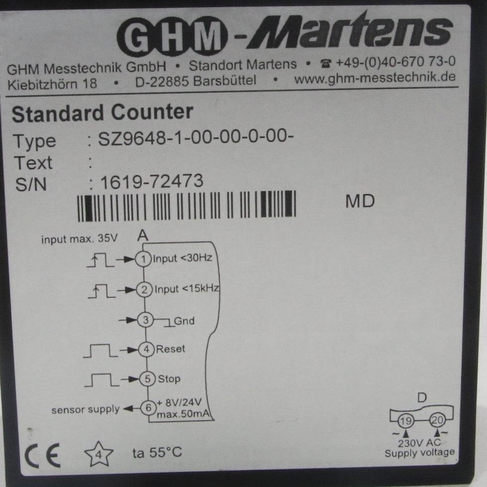 Martens Elektronik SZ9648-1-00-00-0-00 Standard Counter-Standard Counter-Used Industrial Parts