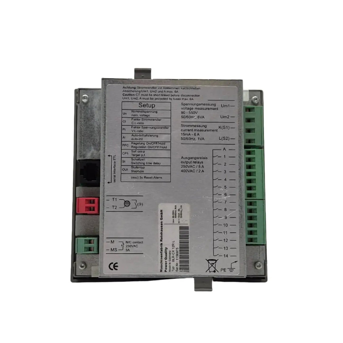 Maschinenfabrik Reinhausen BLR-CX 12R L Power Factor Control Relay-Power Factor Control Relay-Used Industrial Parts