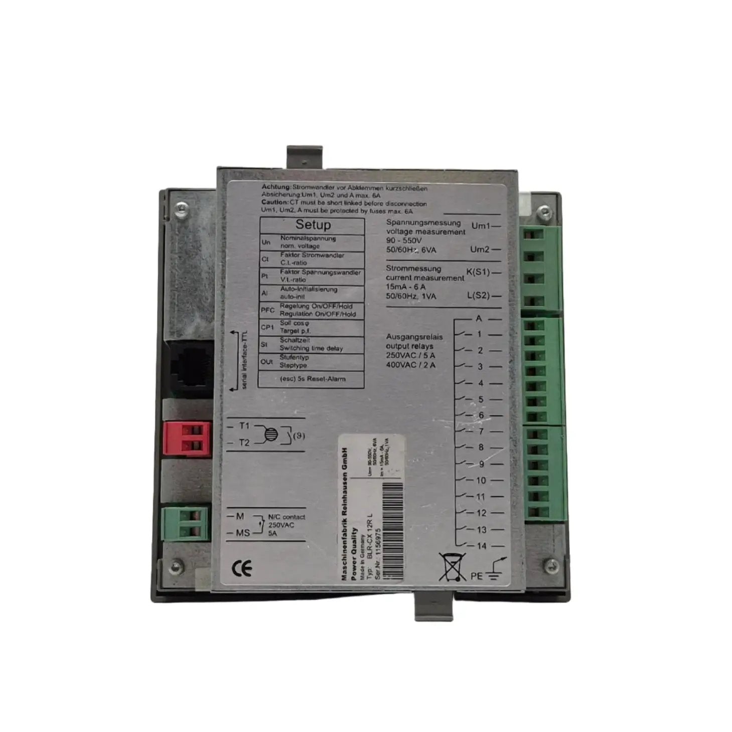 Maschinenfabrik Reinhausen BLR-CX 12R L Power Factor Control Relay-Power Factor Control Relay-Used Industrial Parts
