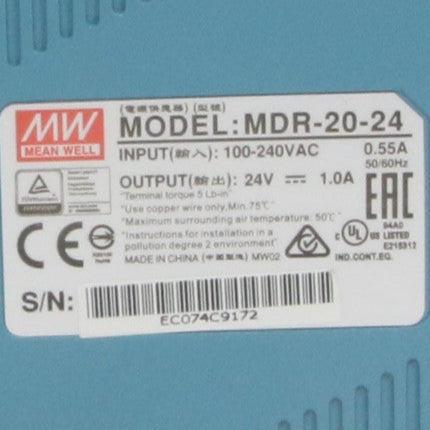 Mean Well MDR 20 24 Industrial Power Supply-Industrial Power Supply-Used Industrial Parts