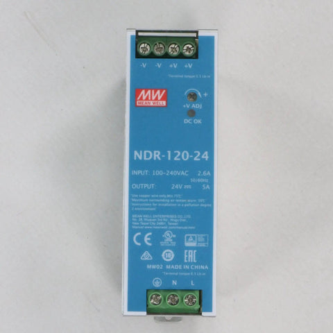 Mean Well NDR-120-24 Power Supply - New in Original Box-Power Supply-Used Industrial Parts