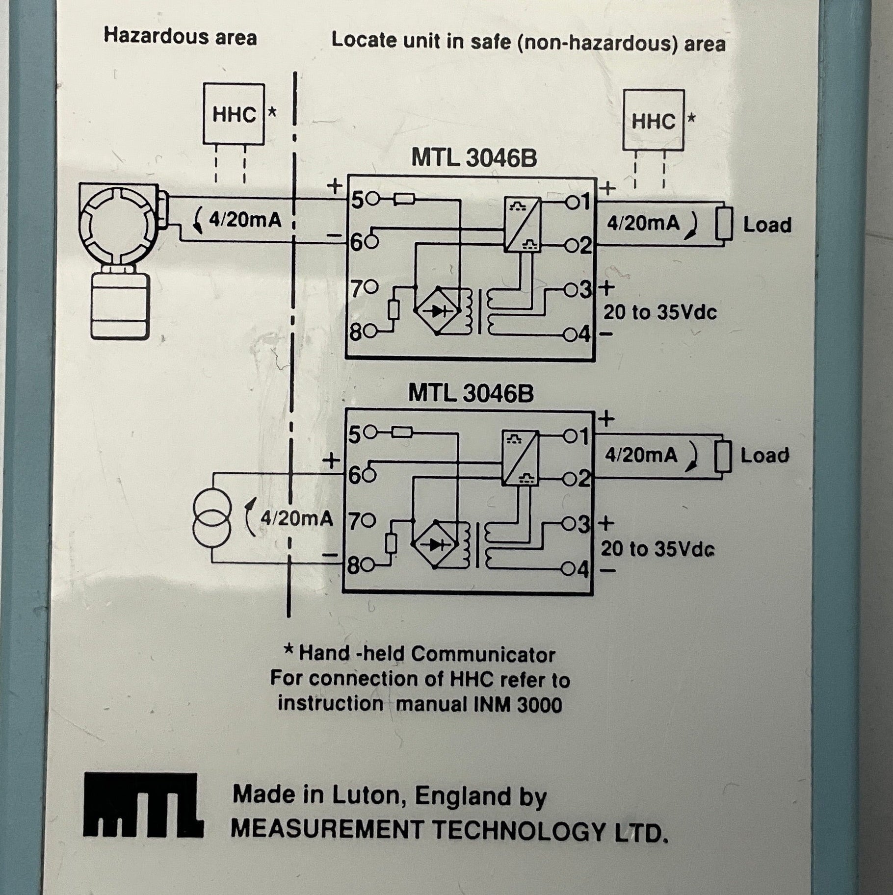 Measurement Technology Ltd MTL3046B Repeater Power Supply-Repeater Power Supply-Used Industrial Parts