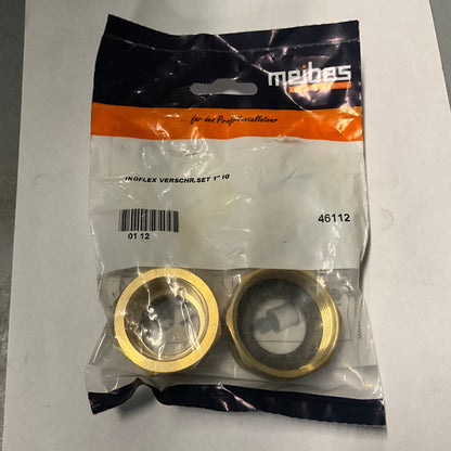 Meibes Inoflex 1” Brass Screw Connection Set 46112-1” Brass Screw Connection Set-Used Industrial Parts