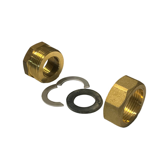 Meibes Inoflex 1” Brass Screw Connection Set 46112-1” Brass Screw Connection Set-Used Industrial Parts