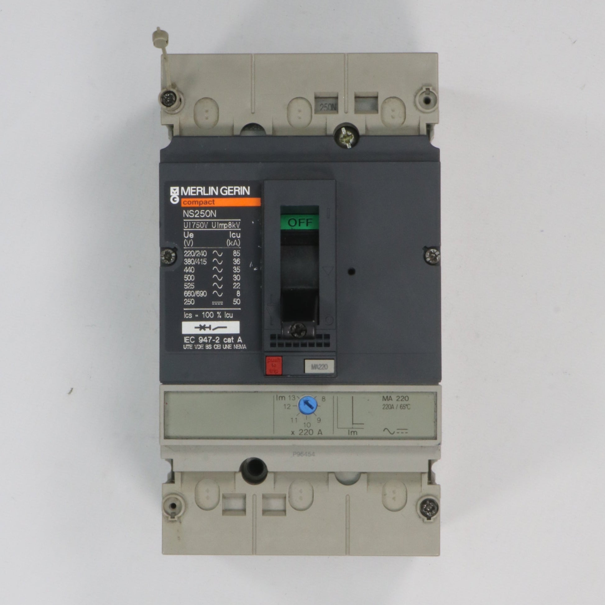 Merlin Gerin Compact NS250N Circuit Breaker MA220-Circuit Breaker-Used Industrial Parts