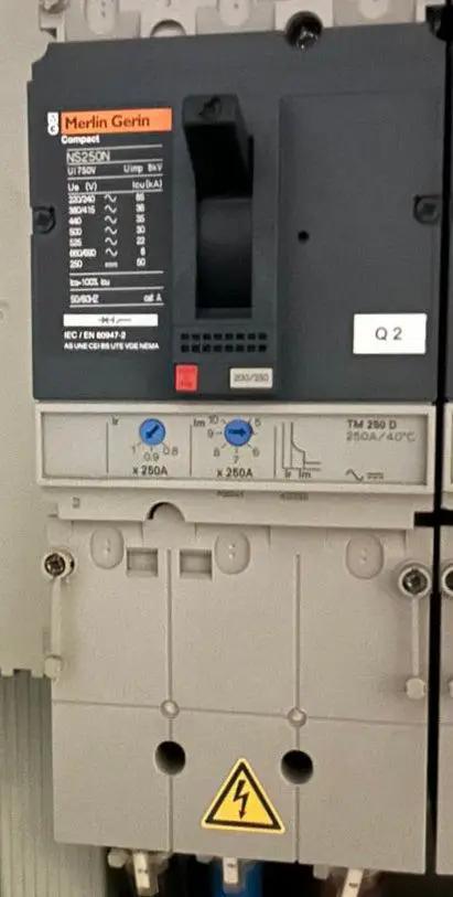 Merlin Gerin Compact NS250N Circuit Breaker with TM250D Trip Unit-Circuit Breaker-Used Industrial Parts