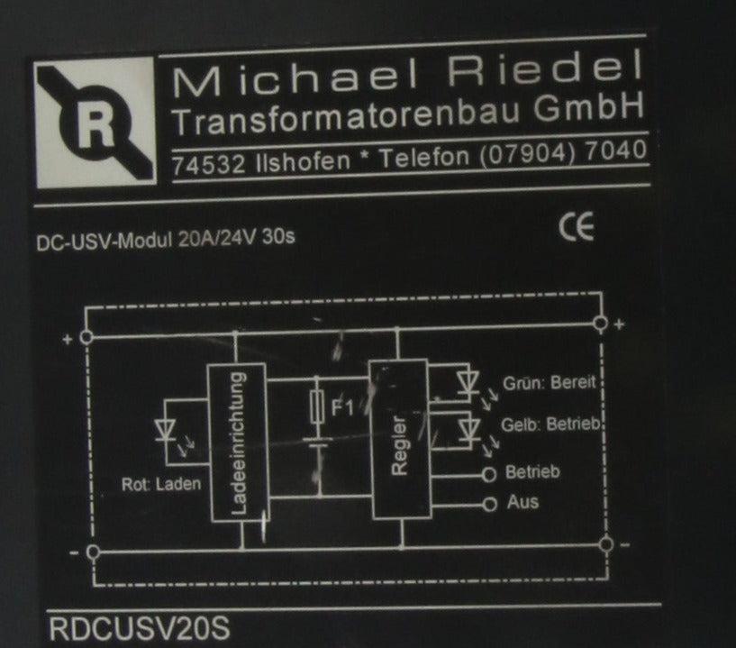 Michael Riedel RDCUSV20S Transformer-Transformer-AD-01-01-Used Industrial Parts