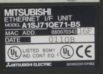 Mitsubishi Ethernet I/F Unit A1SJ71QE71-B5-Ethernet I/F Unit-Used Industrial Parts