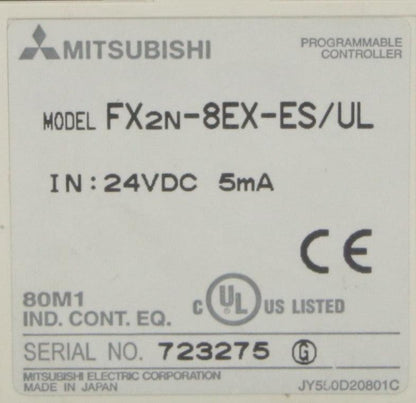 Mitsubishi FX2n-8EX-ES/UL Expansion Programmable Controller-Programmable Controller-Used Industrial Parts